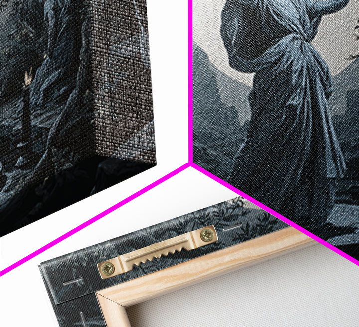 The Moon Priestess, Romantic Gothic Landscape, Landscape Wall Art, Macabre Wall Art, Canvas Print, Halloween Wall Art
