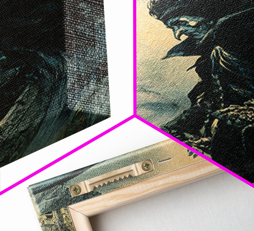 The Crow-Masked Assassin, Decadent Gothic Art, Vertical Wall Art, Gothic Horror Wall Art, Canvas Print, Halloween Wall Art