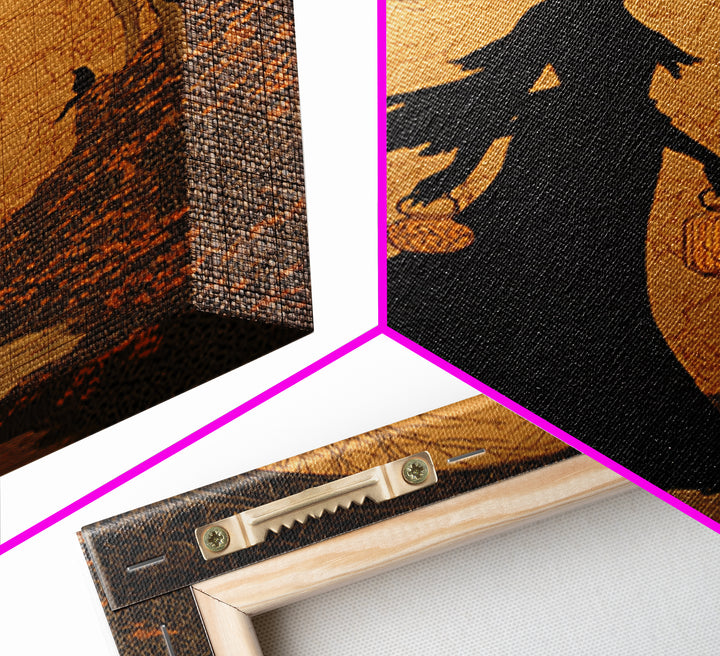 The Soul Collector, Decadent Line Art, Vertical Wall Art, Macabre Wall Art, Canvas Print, Halloween Wall Art, Dark Fantasy Art