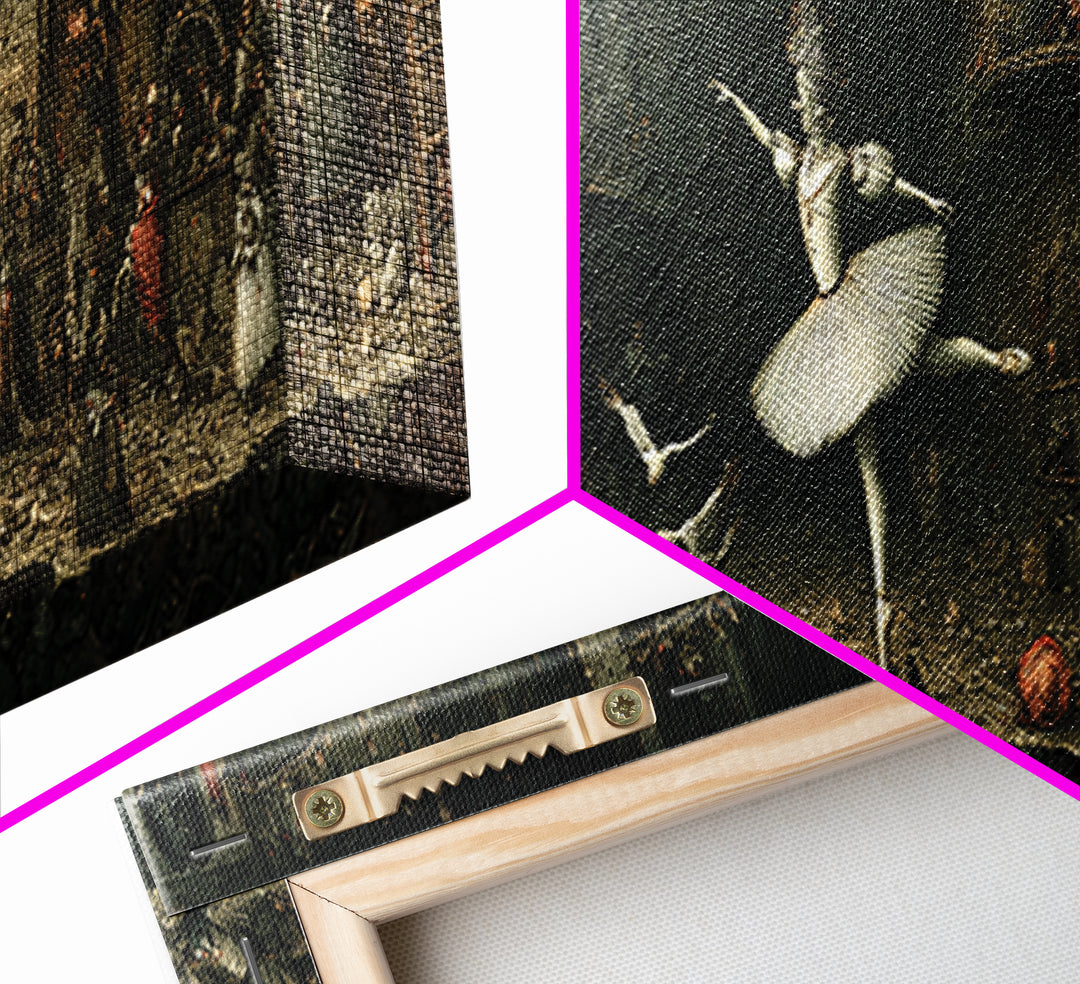 The Phantom Ballerina, Medieval Grotesque Art, Extra Wide Wall Art, Dark Fantasy Wall Art, Canvas Print, Halloween Wall Art