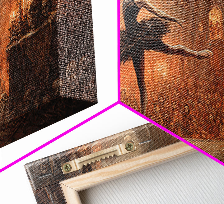 The Phantom Ballerina, Grotesque Carnival Art, Wide Panoramic Art, Dark Fantasy Wall Art, Canvas Print, Halloween Wall Art