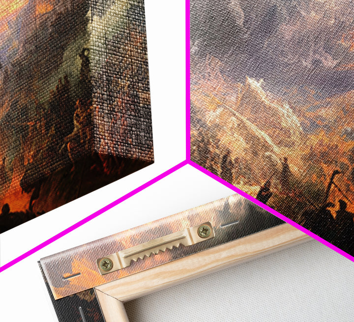 The Ghost Of The Witch Hunter, Apocalyptic Romantic Art, Wide Panoramic Art, Dark Fantasy Wall Art, Canvas Print, Halloween Wall Art