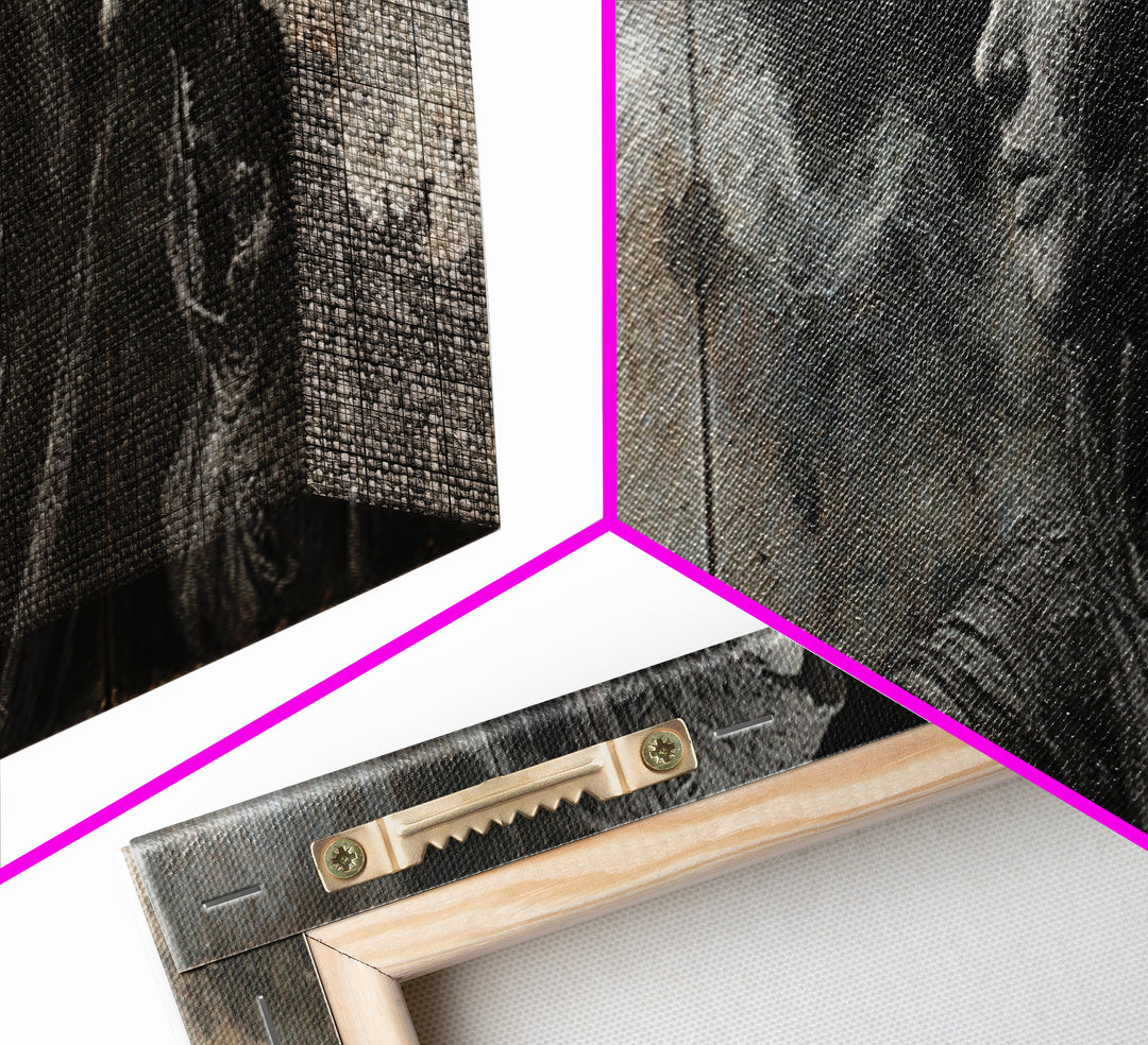 The Ash-Covered Oracle, Biomechanical Horror Art, Extra Wide Wall Art, Macabre Wall Art, Framed Canvas Print, Halloween Wall Art