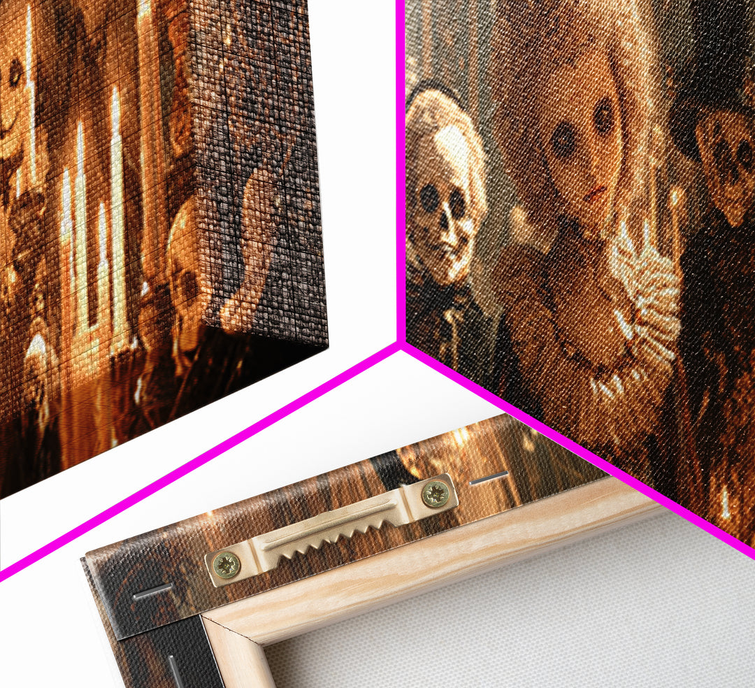 The Haunted Toy Parade, Decadent Gothic Art, Extra Wide Wall Art, Dark Halloween Decor, Canvas Print, Halloween Wall Art