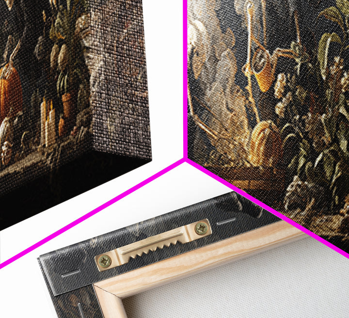 The Skeleton Gardeners, Gothic Nightmare Art, Extra Wide Wall Art, Macabre Wall Art, Canvas Print, Halloween Wall Art