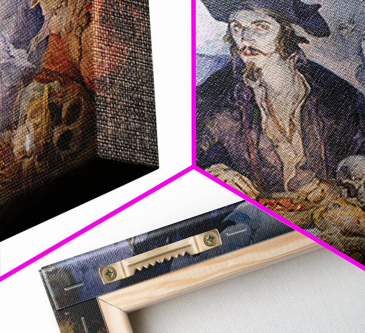 The Ghost Pirate Picnic, Expressionist Gothic Art, Landscape Wall Art, Dark Fantasy Wall Art, Canvas Print, Halloween Wall Art