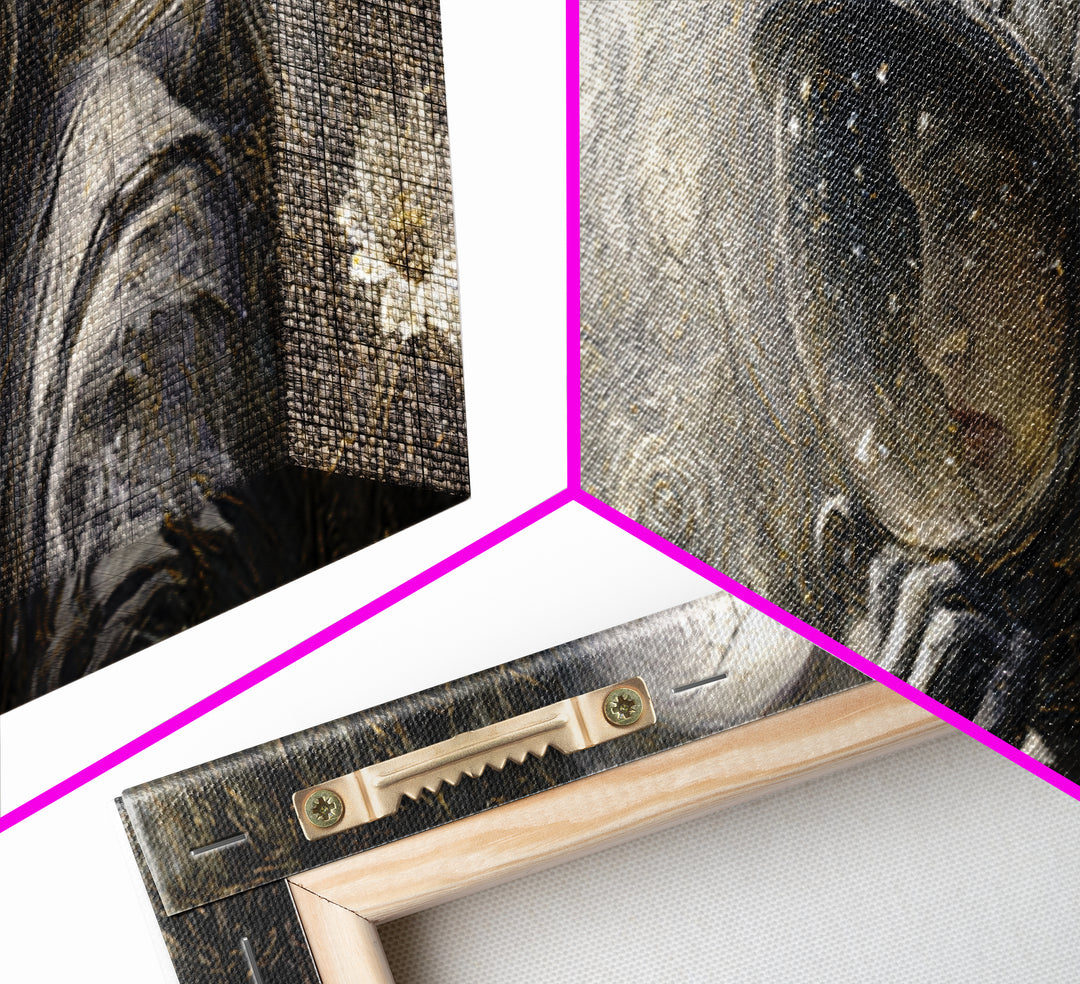 The Astronaut Ghost, Symbolist Dream Art, Extra Wide Wall Art, Gothic Horror Wall Art, Canvas Print, Halloween Wall Art