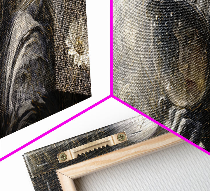 The Astronaut Ghost, Symbolist Dream Art, Extra Wide Wall Art, Gothic Horror Wall Art, Canvas Print, Halloween Wall Art