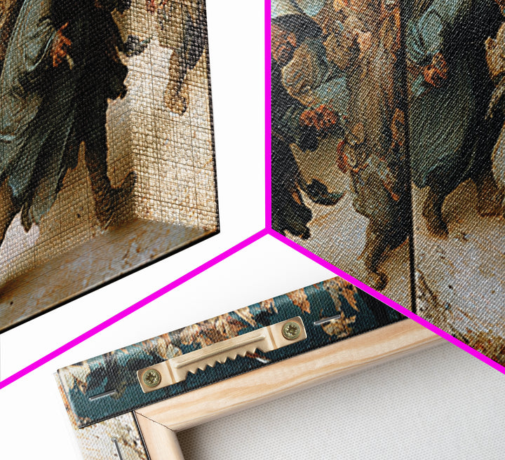 Desert Halloween, Northern Renaissance Horror, Wide Panoramic Art, Macabre Wall Art, Framed Canvas Print, Halloween Wall Art