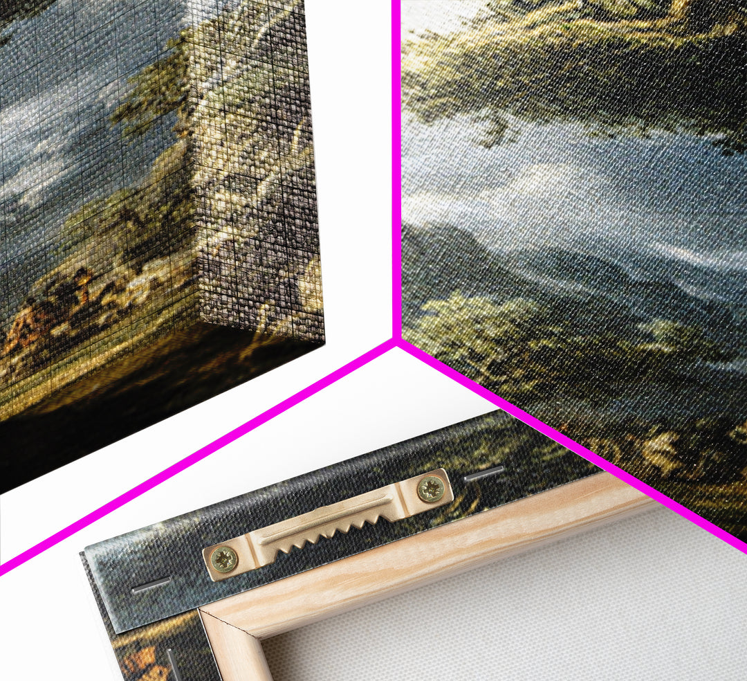 The Upside-Down Cemetery, Baroque Witchcraft Art, Vertical Wall Art, Macabre Wall Art, Canvas Print, Halloween Wall Art
