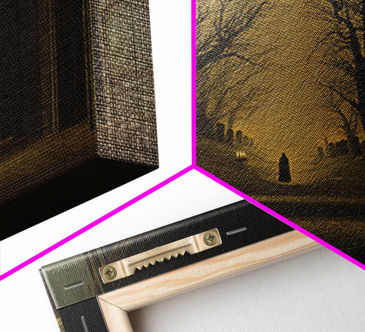 The Infinite Hallway, Romantic Gothic Landscape, Landscape Wall Art, Dark Halloween Decor, Canvas Print, Halloween Wall Art