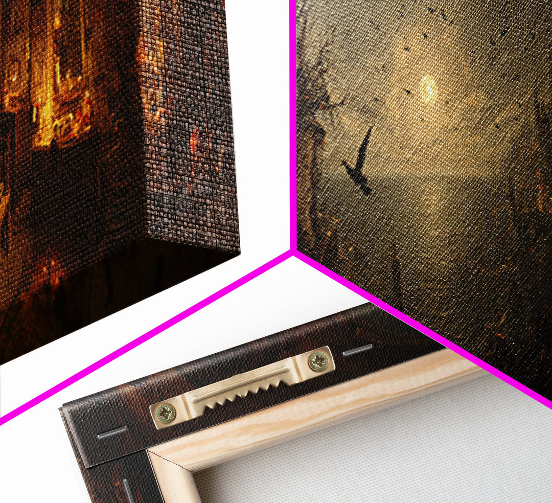The Last House At The World'S Edge, Northern Renaissance Horror, Extra Wide Wall Art, Dark Halloween Decor, Canvas Print