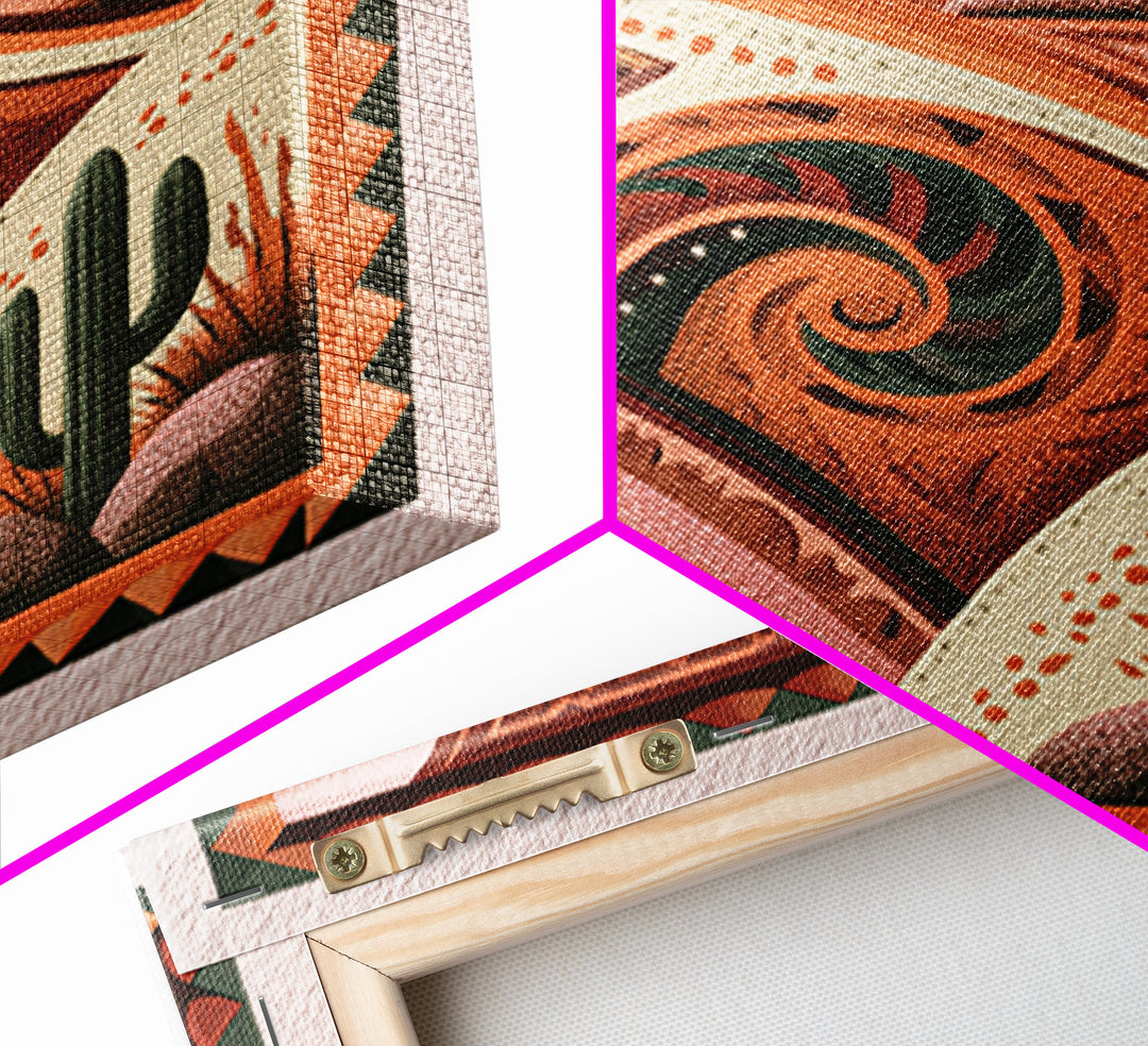 Wind Carved Dune Patterns from Above Framed Canvas Print, Desert Art, Boho, Southwestern Decor, Watercolor Art, Desert, DES-1x1-44