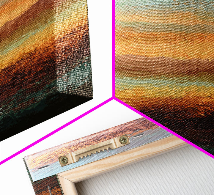 Abstract Heatwave Horizon Framed Canvas Print, Desert Art, Contemporary Art, Southwestern Decor, Fine Art, Desert, Original Art, DES-1x1-61