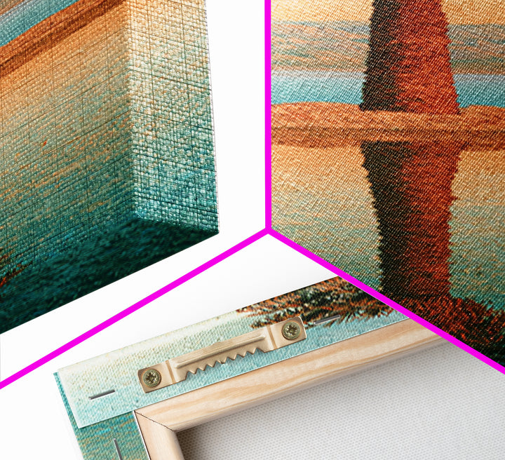 Palm Oasis Reflected Framed Canvas Print, Desert Art, Boho Decor, Southwestern Decor, Fine Art, Desert, Neutral Decor, DES-1x3-3