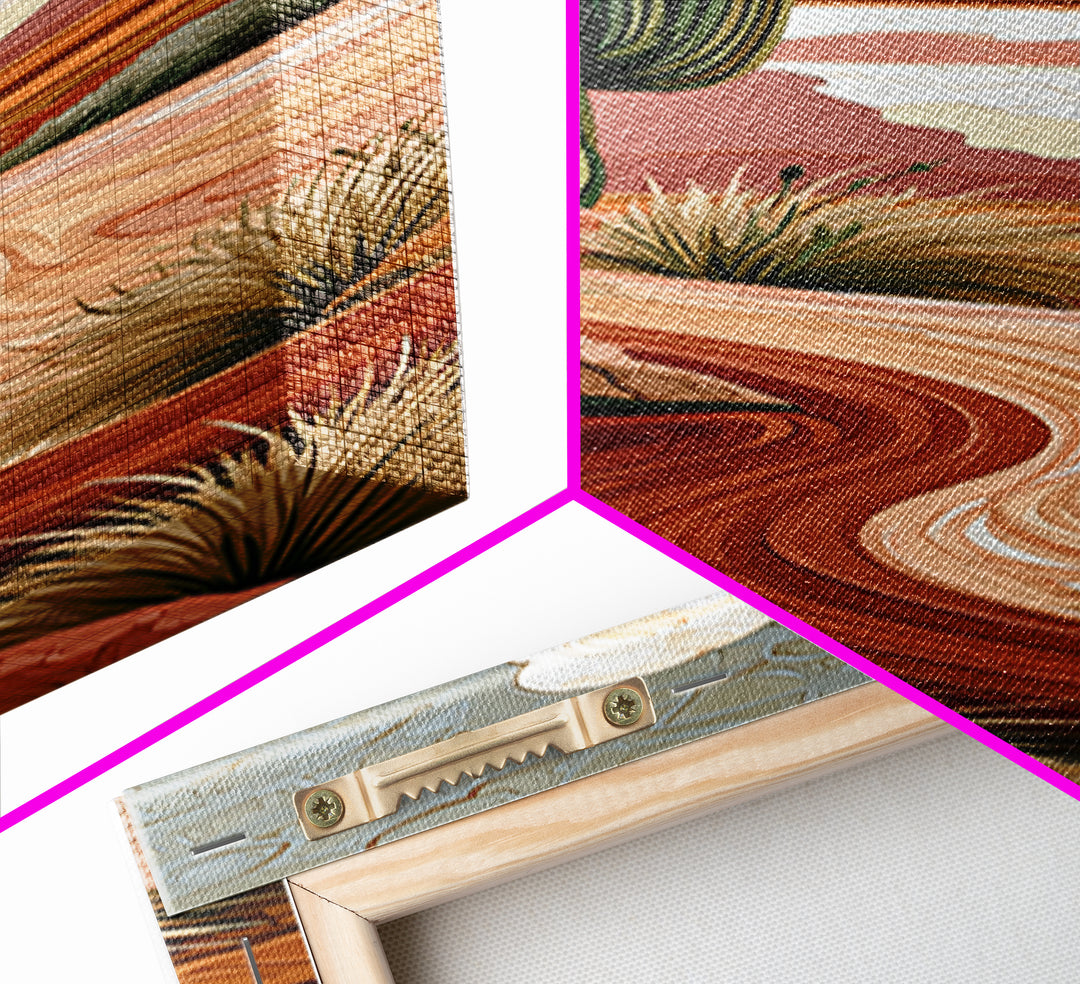 Wind Carved Dune Patterns from Above Canvas Print, Desert Art, Printable Art, Southwestern Decor, Desert, Colorful Wall Art, DES-1x3-32