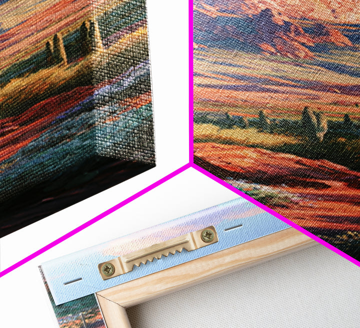 Wind Carved Dune Patterns from Above Framed Canvas Print, Desert Art, Original Painting, Southwestern Decor, Fine Art, Desert, DES-1x3-8