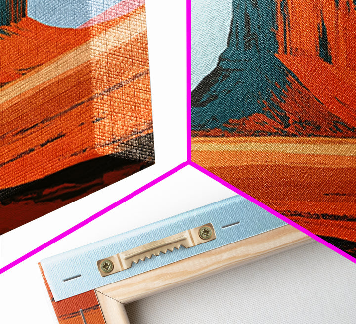 Abstract Mesa Landscape Canvas Print, Desert Art, Watercolor Painting, Southwestern Decor, Fine Art, Desert, Nature Wall Art, DES-2x1-47