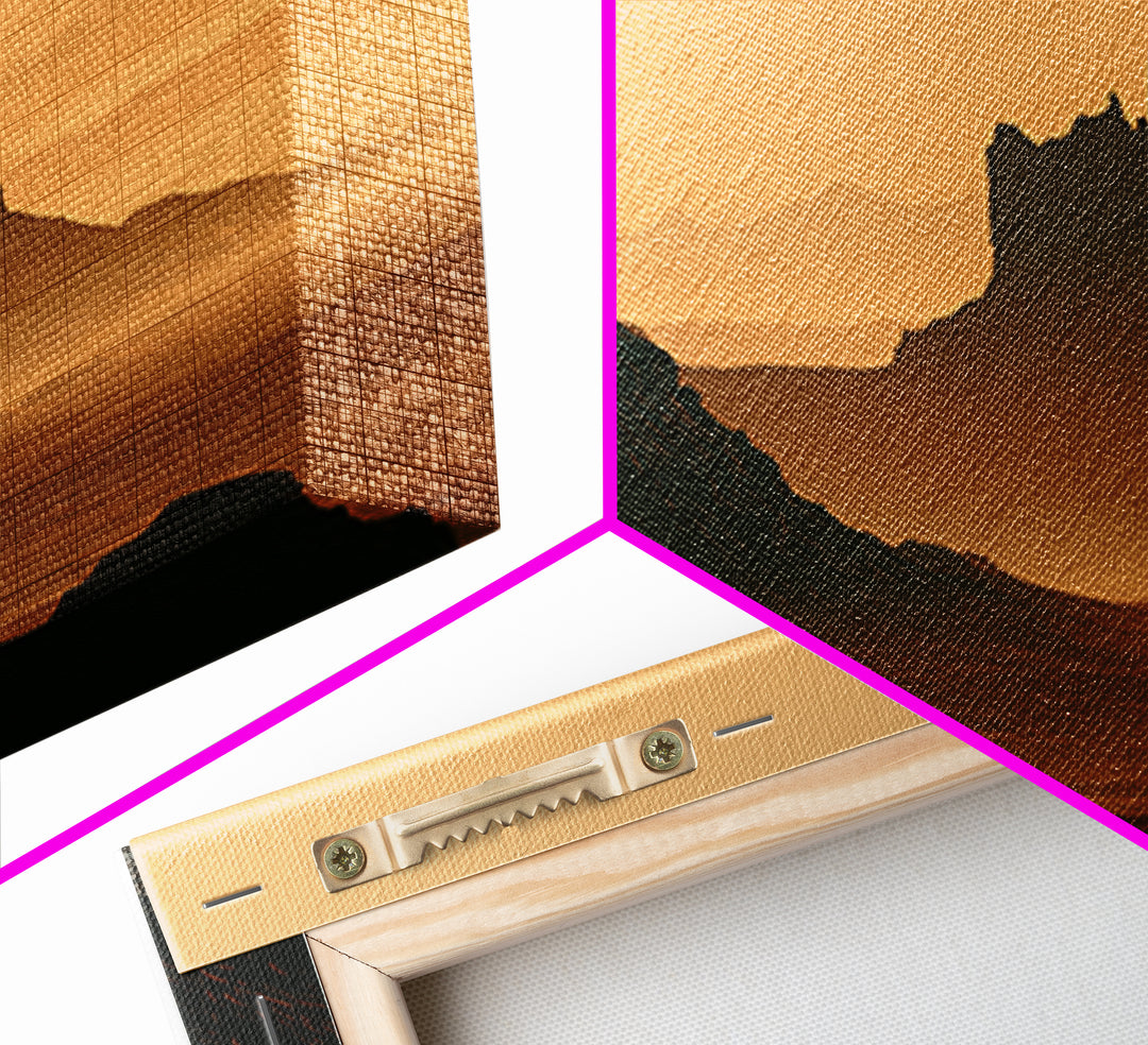 Monument Valley Silhouette Canvas Print, Desert Art, Bedroom Wall Art, Southwestern Decor, Fine Art, Desert, Fine Art Print, DES-2x1-77