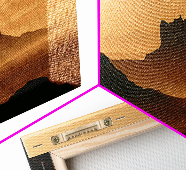 Monument Valley Silhouette Canvas Print, Desert Art, Bedroom Wall Art, Southwestern Decor, Fine Art, Desert, Fine Art Print, DES-2x1-77