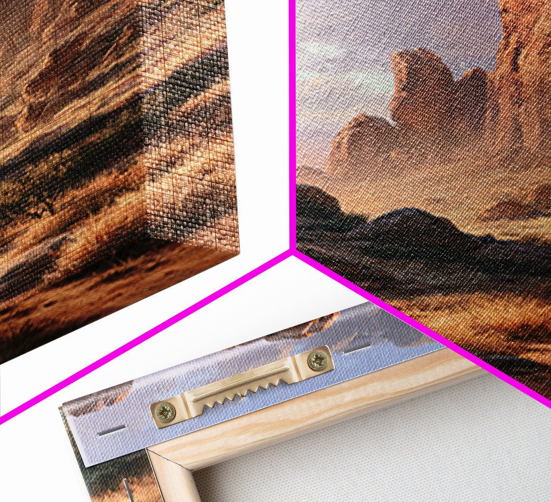 Sandstone Canyon with Dramatic Light Beam Framed Canvas Print, Desert Art, Contemporary Art, Southwestern Decor, Desert, DES-2x3-24