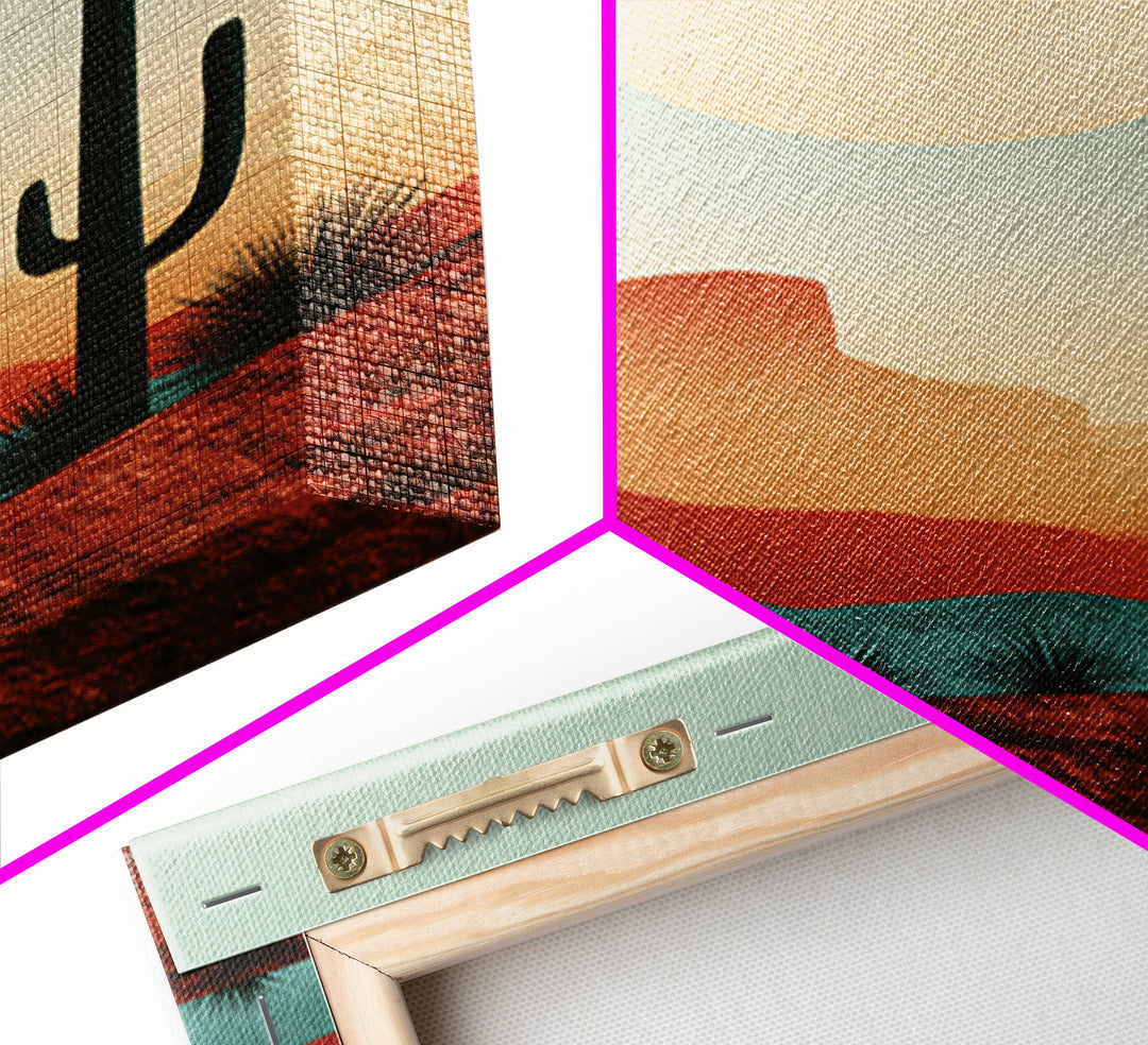 Minimal Beige Sun Framed Canvas Print, Desert Art, Digital Prints, Southwestern Decor, Oil Painting, Desert, Boho Wall Art, DES-2x3-30
