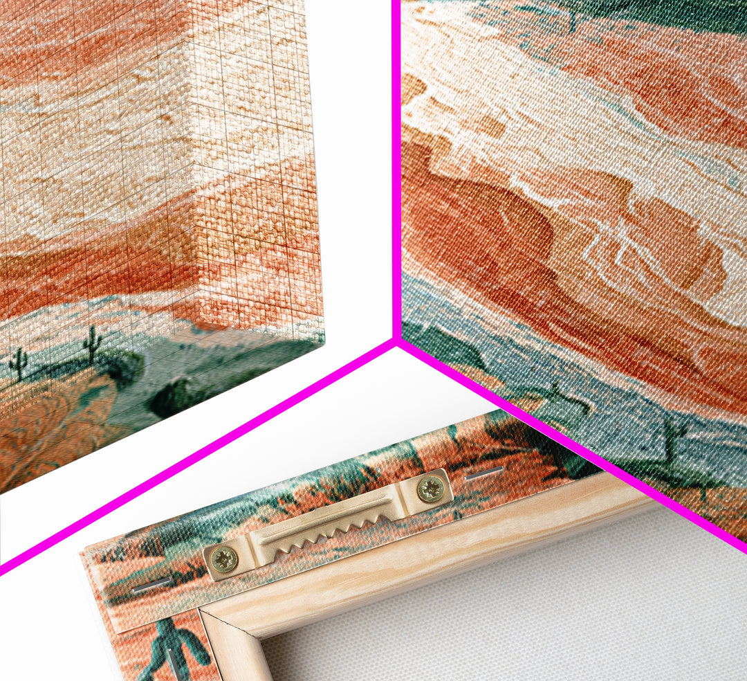 Wind Carved Dune Patterns from Above Framed Canvas Print, Desert Art, Original Painting, Southwestern Decor, Fine Art, Desert, DES-2x3-4