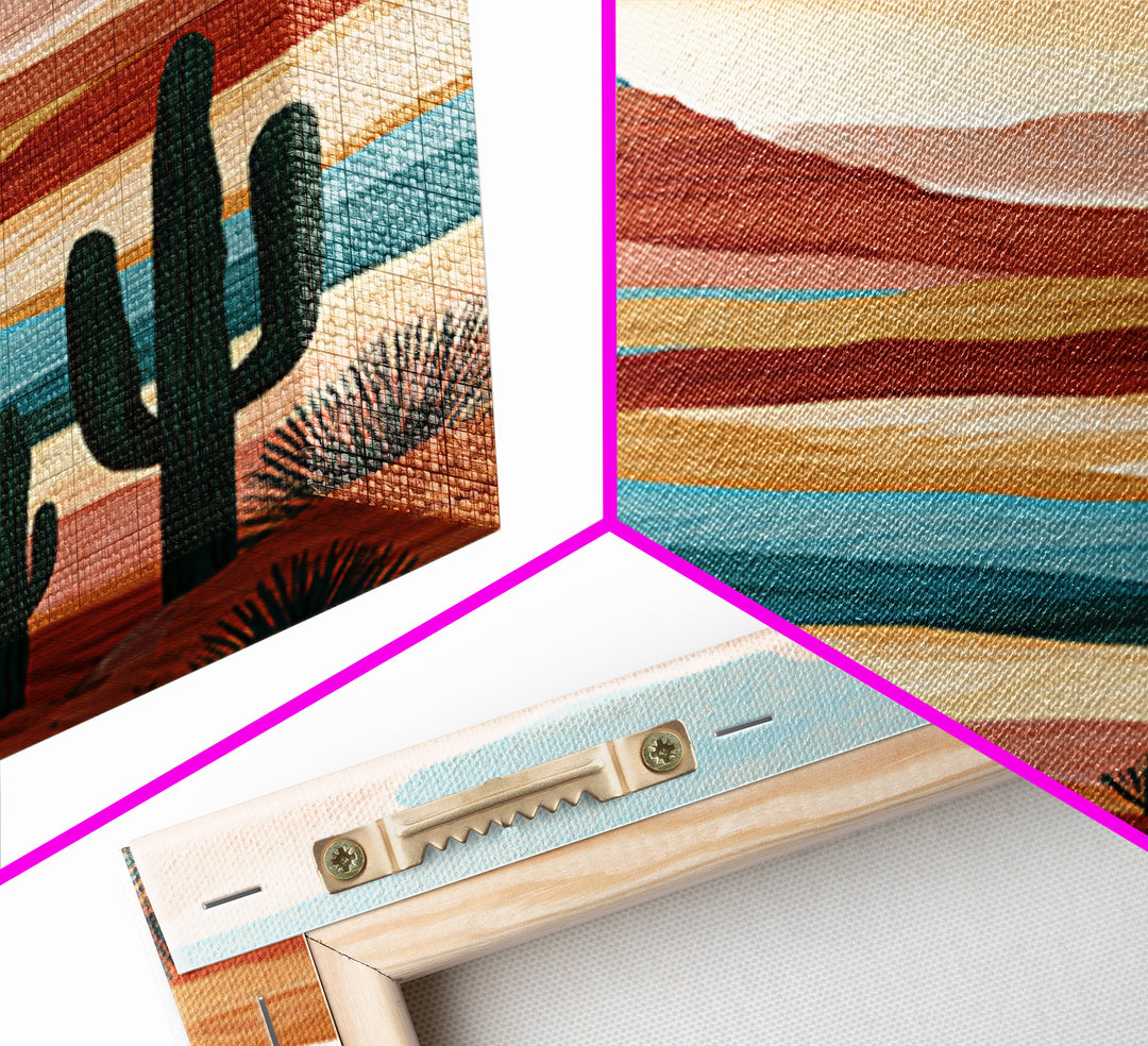 Saharan Dunes with Tiny Caravan Silhouettes Canvas Print, Desert Art, Boho Wall Art, Southwestern Decor, Watercolor Art, Desert, DES-2x3-58