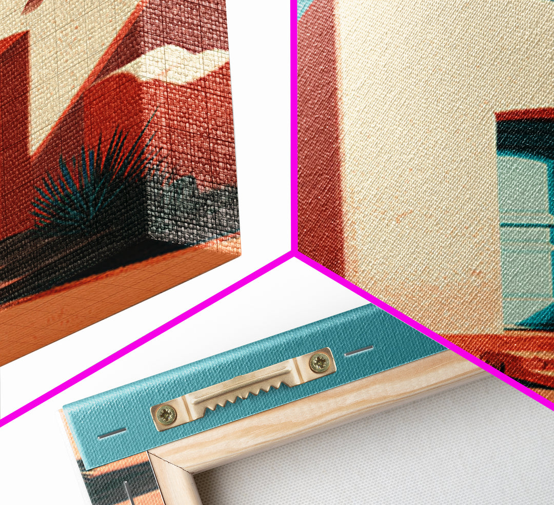 Adobe Doorway with Turquoise Shadow Canvas Print, Desert Art, Landscape Wall Art, Southwestern Decor, Fine Art, Desert, DES-2x3-61
