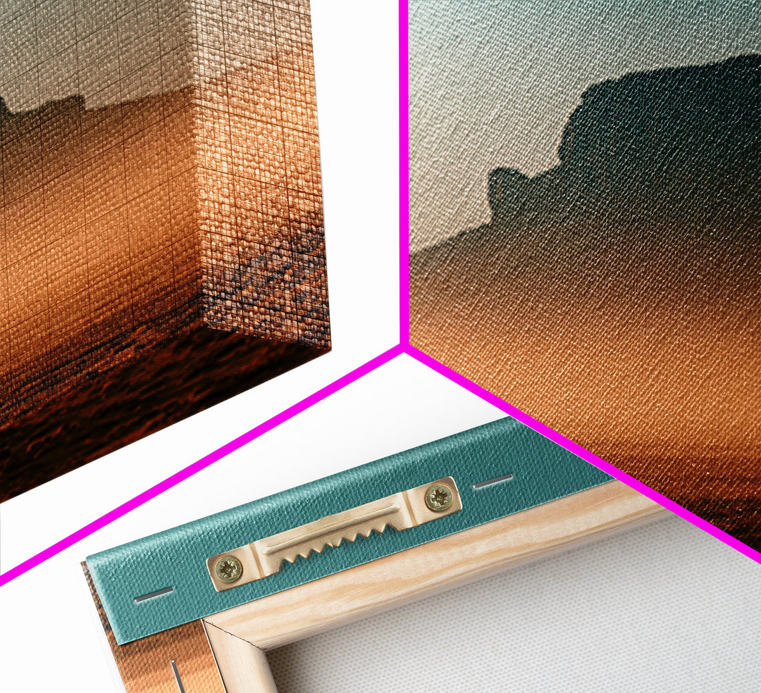 Monument Valley Silhouette Canvas Print, Desert Art, Landscape Art, Southwestern Decor, Oil Painting, Desert, Art Print, DES-2x3-65