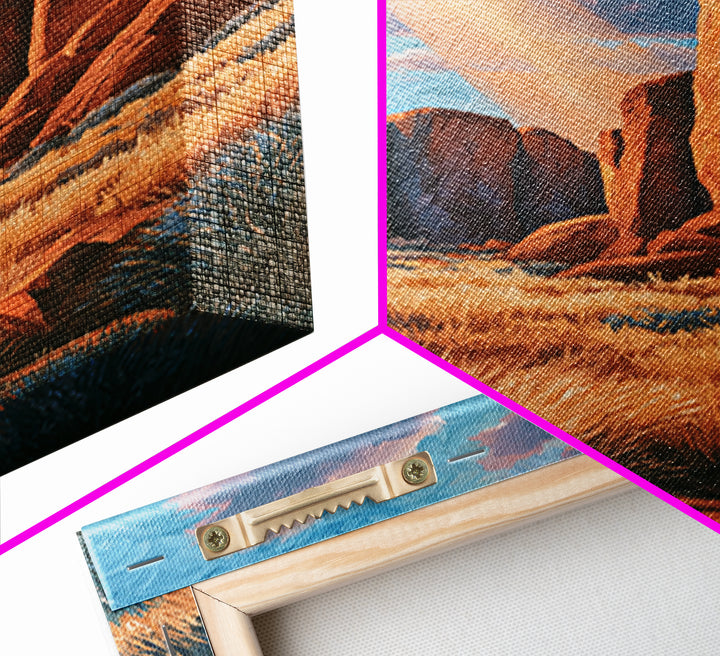 Sandstone Canyon with Dramatic Light Beam Canvas Print, Desert Art, Boho Wall Art, Southwestern Decor, Fine Art, Desert, DES-2x3-72