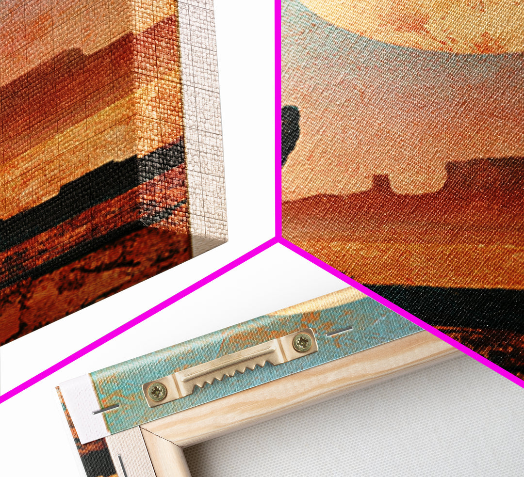 Minimal Beige Sun Framed Canvas Print, Desert Art, Abstract Wall Art, Southwestern Decor, Desert, Digital Download Art, DES-2x3-78