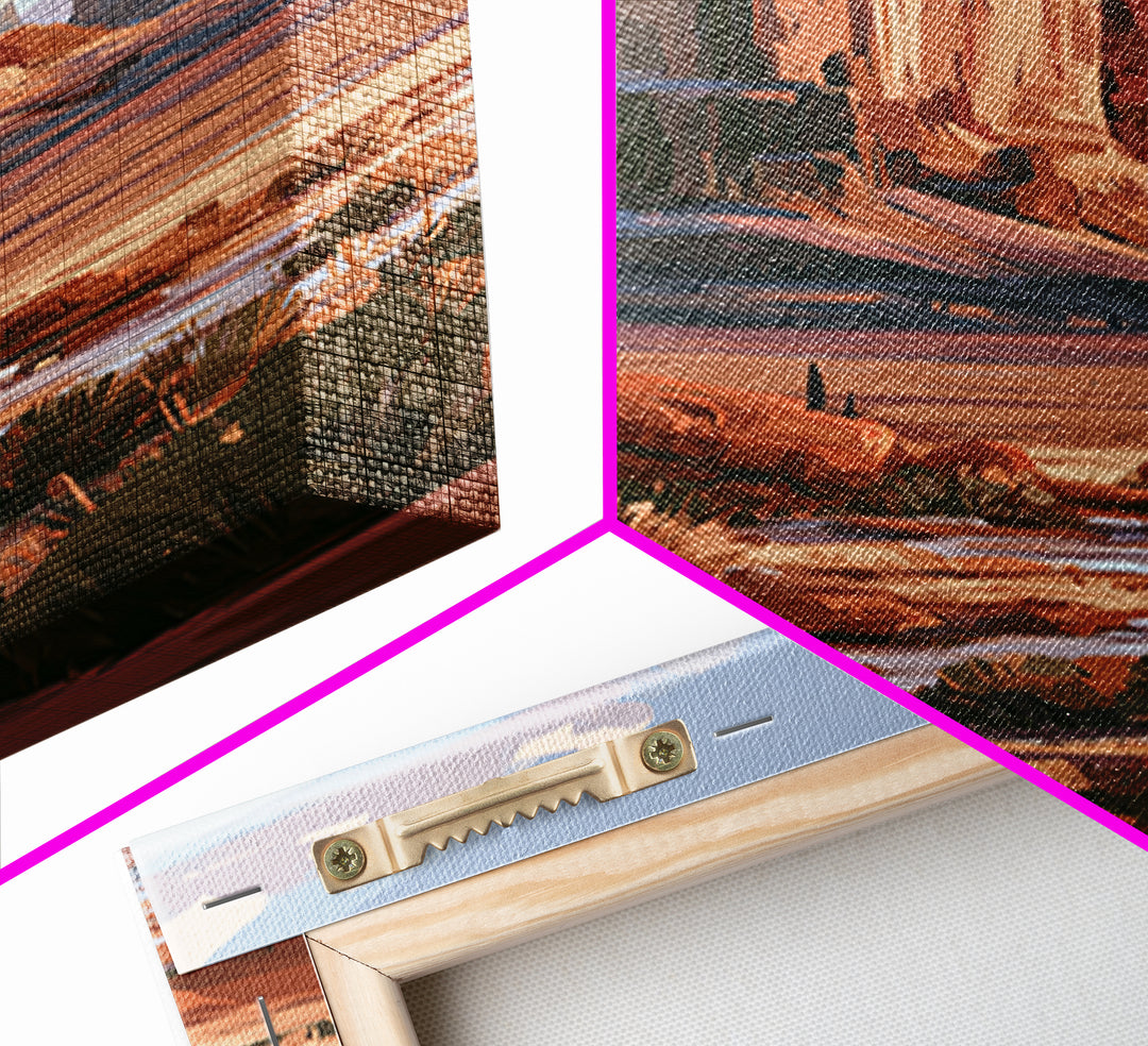 Abstract Mesa Landscape Framed Canvas Print, Desert Art, Art Print, Southwestern Decor, Fine Art, Desert, Original Painting, DES-2x3-83