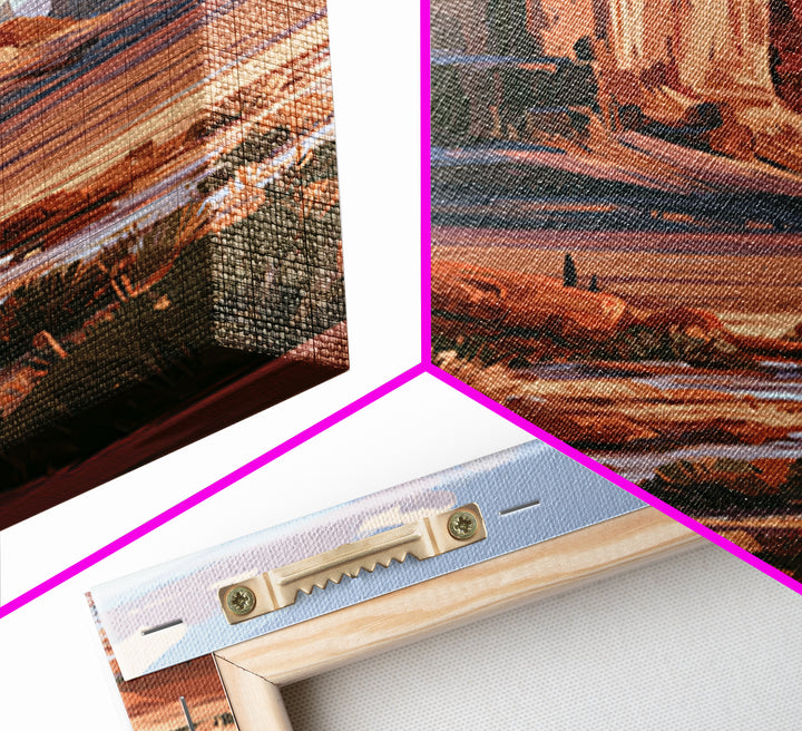 Abstract Mesa Landscape Framed Canvas Print, Desert Art, Art Print, Southwestern Decor, Fine Art, Desert, Original Painting, DES-2x3-83