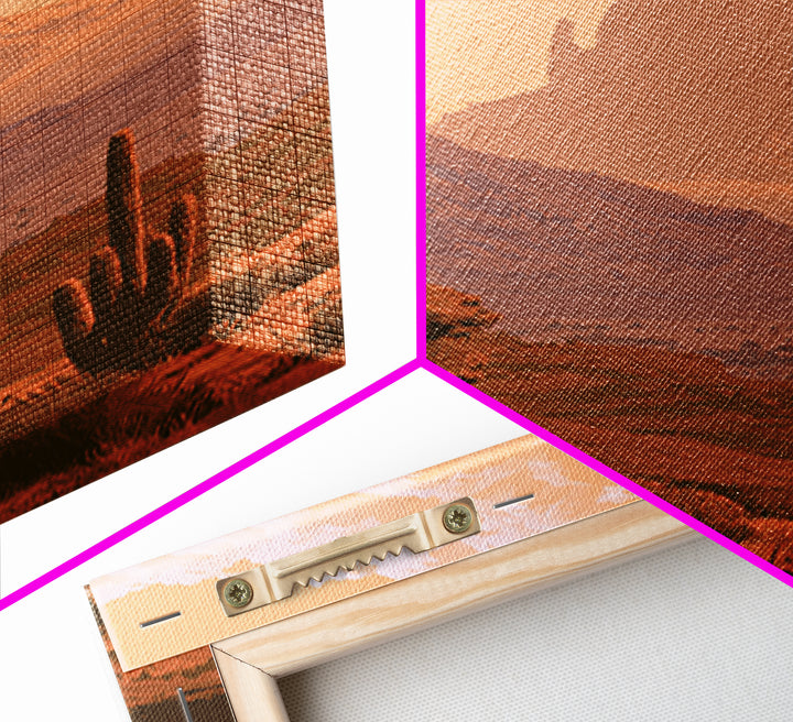 Monument Valley Silhouette Framed Canvas Print, Desert Art, Gallery Decor, Southwestern Decor, Fine Art, Desert, Home Decor, DES-2x3-89