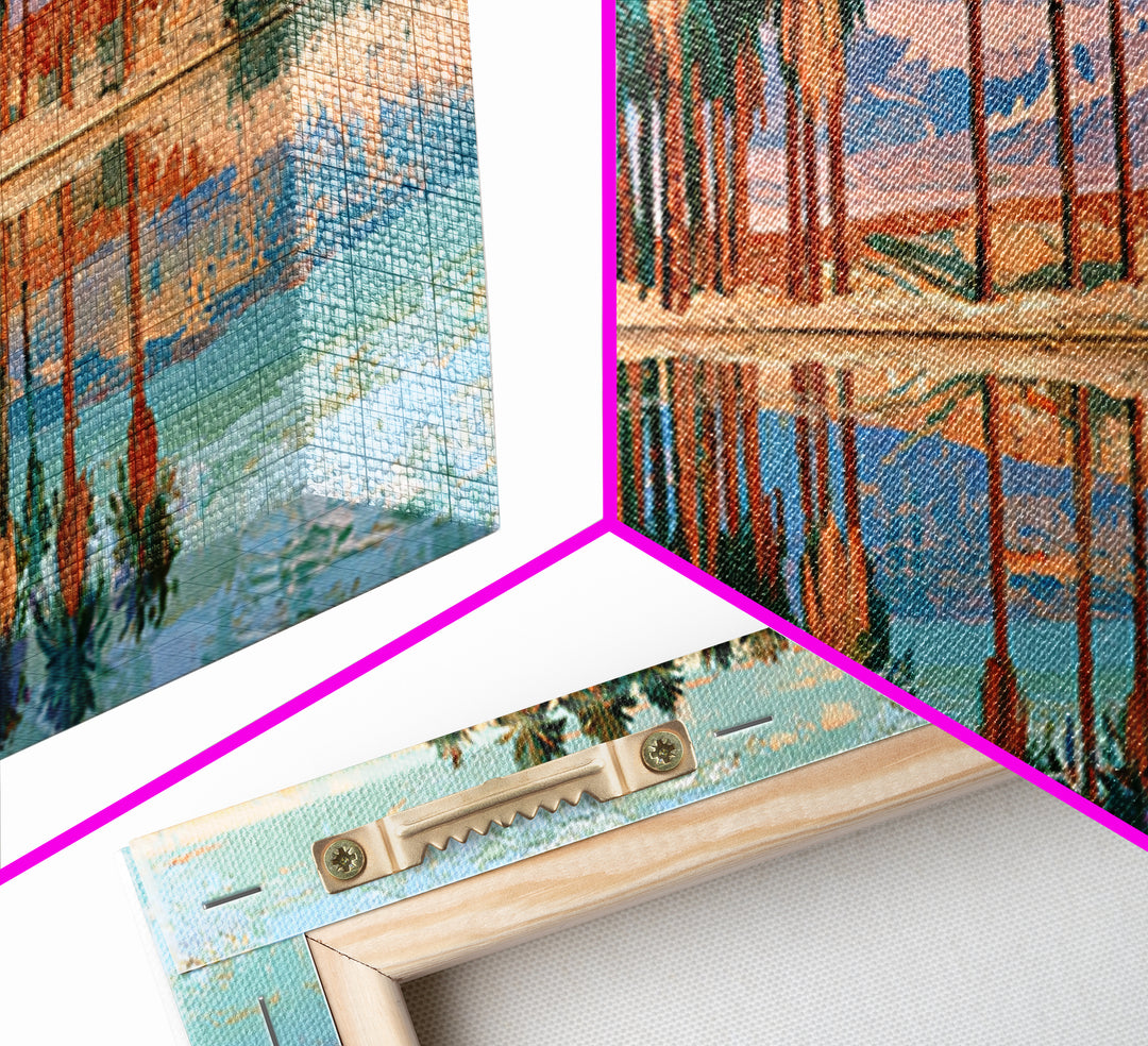 Palm Oasis Reflected Canvas Print, Desert Art, Home Decor, Southwestern Decor, Desert, Printable Art, Living Room Decor, DES-3x1-31