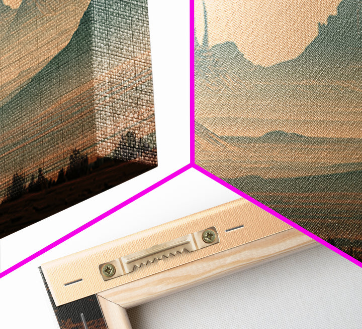 Monument Valley Silhouette Canvas Print, Desert Art, Modern Decor, Southwestern Decor, Desert, Room Decor, Digital Prints, DES-3x1-49