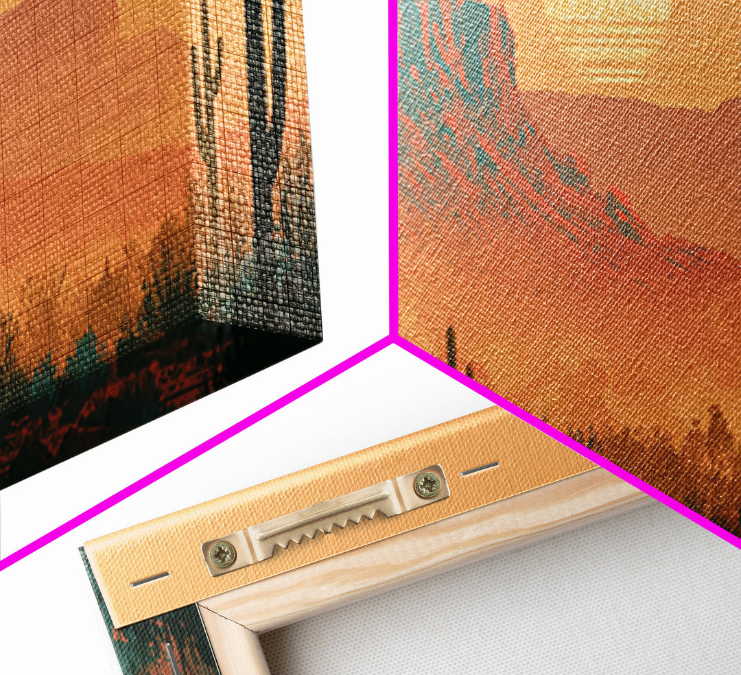 Minimal Beige Sun Canvas Print, Desert Art, Bedroom Wall Art, Southwestern Decor, Watercolor Art, Desert, Fine Art Print, DES-3x1-86