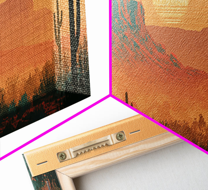 Minimal Beige Sun Canvas Print, Desert Art, Bedroom Wall Art, Southwestern Decor, Watercolor Art, Desert, Fine Art Print, DES-3x1-86