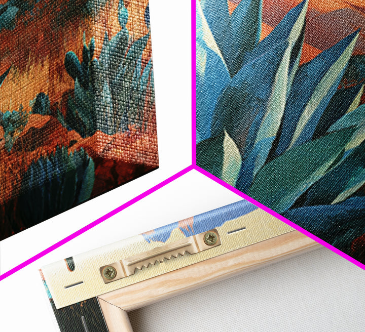 Agave Plant Closeup Framed Canvas Print, Desert Art, Boho, Southwestern Decor, Desert, Mountain Wall Art, Landscape Wall Art, DES-3x2-100