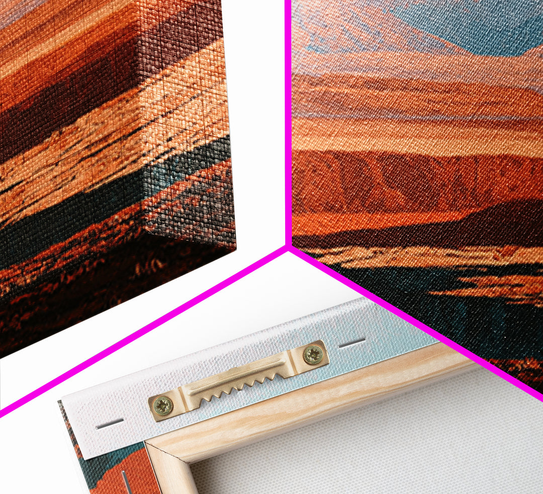 Abstract Mesa Landscape Framed Canvas Print, Desert Art, Western Wall Art, Southwestern Decor, Desert, Statement Artwork, DES-3x2-7