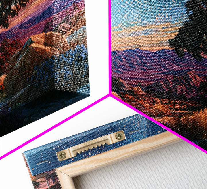 Joshua Tree under Star Filled Night Framed Canvas Print, Desert Art, Statement Artwork, Southwestern Decor, Fine Art, Desert, DES-3x2-82