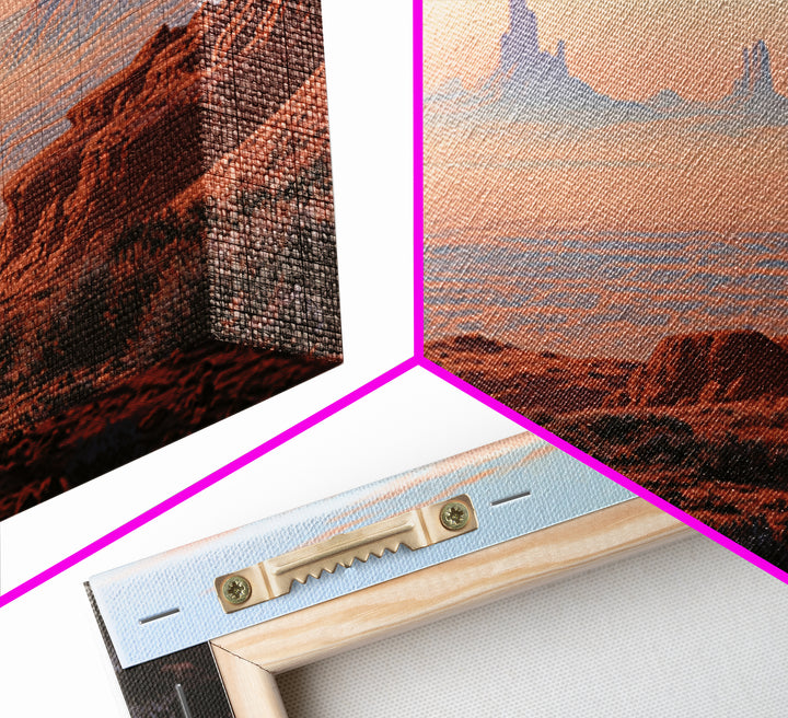Monument Valley Silhouette Framed Canvas Print, Desert Art, Wall Art, Southwestern Decor, Watercolor Art, Desert, DES-3x2-85