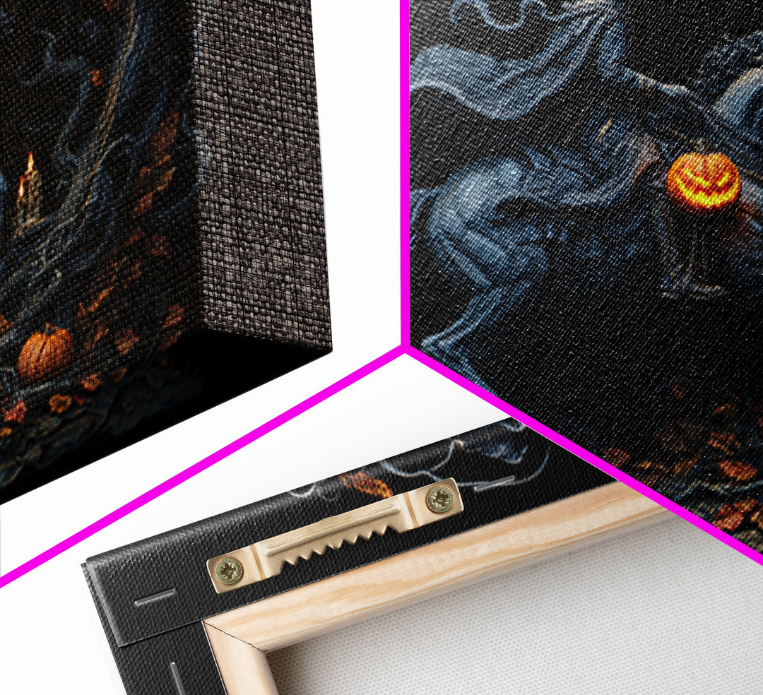The Headless Horseman, Landscape Wall Art, Macabre Wall Art, Framed Canvas Print, Halloween Wall Decor, Gothic Home Decor, Spooky Wall Decor