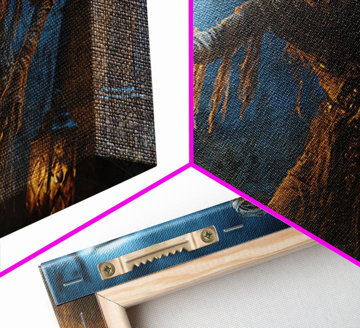 The Mummy Pharaoh, Landscape Wall Art, Macabre Wall Art, Framed Canvas Print, Halloween Wall Decor, Gothic Home Decor, Halloween Wall Art