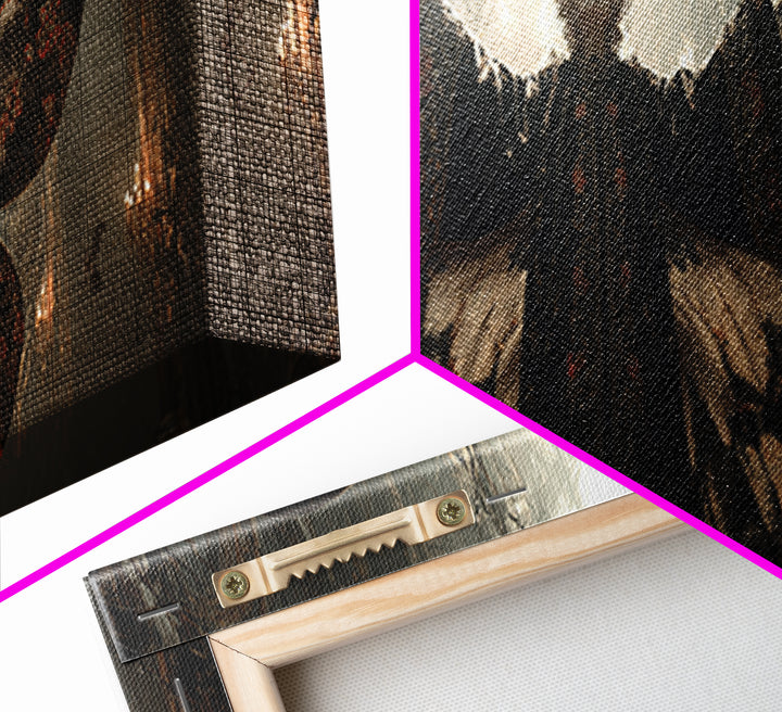 The Velvet Moth Witch, Extra Wide Wall Art, Gothic Horror Wall Art, Framed Canvas Print, Halloween Wall Decor, Gothic Home Decor