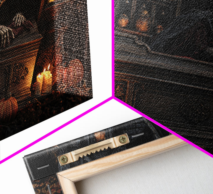 The Coffin Sleeper, Landscape Wall Art, Gothic Horror Wall Art, Framed Canvas Print, Halloween Wall Decor, Gothic Home Decor