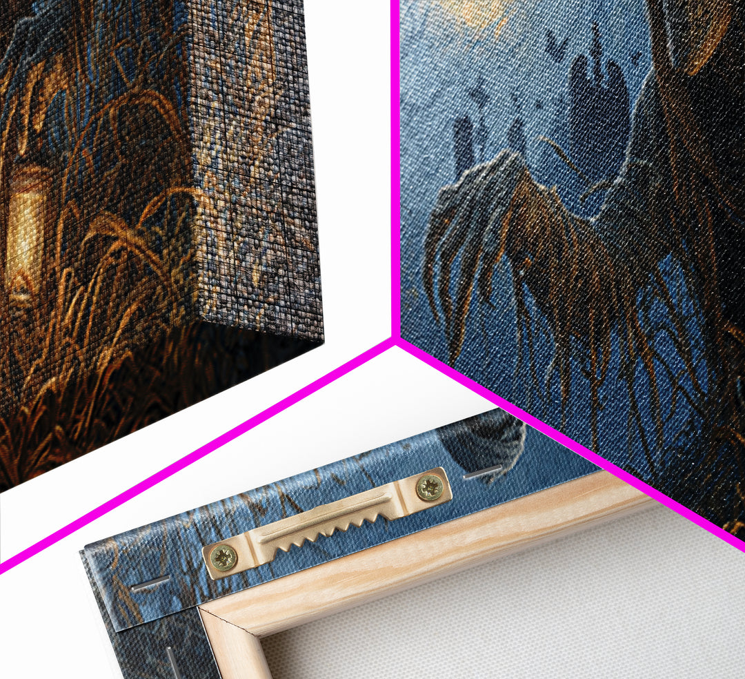 The Bog Mummy, Extra Wide Wall Art, Gothic Horror Wall Art, Framed Canvas Print, Halloween Wall Decor, Gothic Home Decor, Statement Wall Art