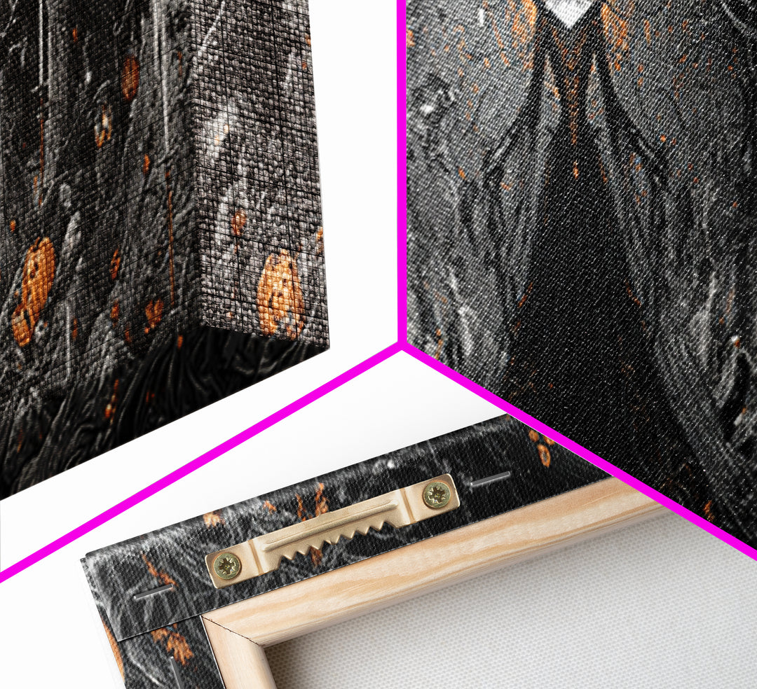 The Spider Queen, Extra Wide Wall Art, Macabre Wall Art, Framed Canvas Print, Halloween Wall Decor, Gothic Home Decor, Spooky Wall Decor