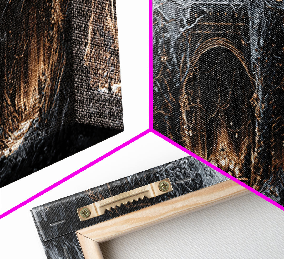 The Witch'S Forest, Extra Wide Wall Art, Dark Halloween Decor, Canvas Print, Halloween Wall Decor, Gothic Home Decor, Macabre Wall Art